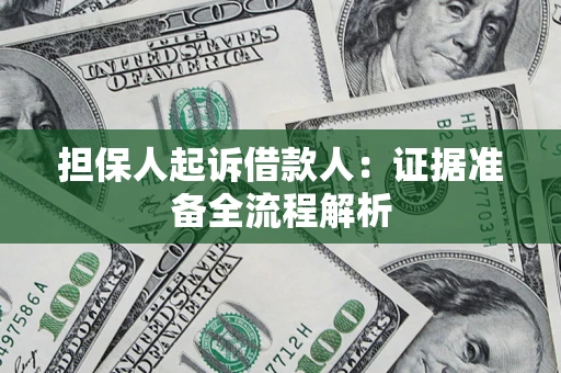 武汉担保人起诉借款人：证据准备全流程解析