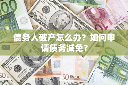 武汉债务人破产怎么办？如何申请债务减免？